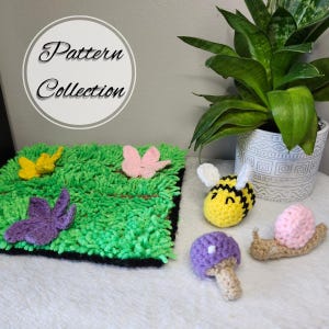 Spring Garden KOLLEKTION: Vier Katzenspielzeug Häkelanleitungen