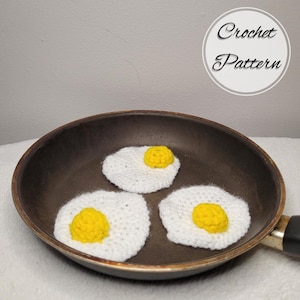 Fried Egg Cat Toy Crochet PATTERN