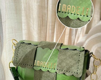 Cracker Patch Bag in Deep Moss (DIY Time 4-6h)