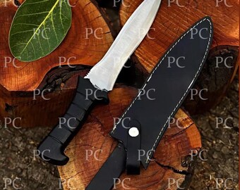 RE4 Replica Knife Custom Handmade D2 Steel Full Tang Resident Evil 4 Leon Kennedy's Knife | Game Knife | free Sheath | Christmas Gift