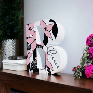Alcancía personalizada carta alcancía regalo para niñas alcancía con motivos florales