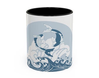 Blue Koi Fish Ocean Coffee Mug