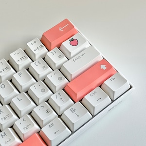 Custome keycaps Cherry Profile Keycaps Keyboard Accent Keys For Keyboard Accessories Minimalist Sunset Peach Keycaps