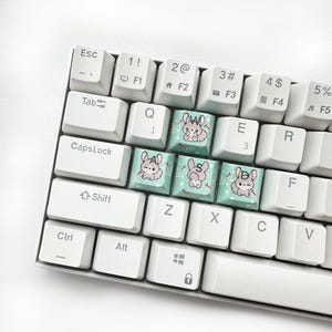 Set di tasti Bunny: tasti WASD/freccia PBT con profilo Cherry