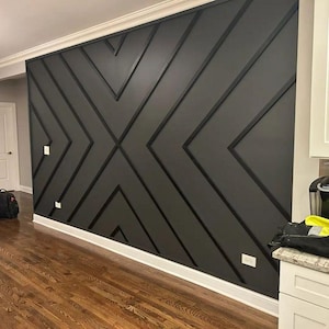 Op maat gemaakte accentmuurlijsten, prachtige muurkit, ontwerp randmuur, installatiekit met plattegronden, voorgesneden muurkit, asymmetrische wandplaten