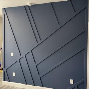 Op maat gemaakte accentmuurlijsten, prachtige muurkit, ontwerp randmuur, installatiekit met plattegronden, voorgesneden muurkit, asymmetrische wandplaten