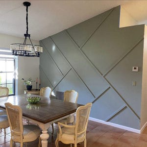 Op maat gemaakte accentmuurlijsten, prachtige muurkit, ontwerp randmuur, installatiekit met plattegronden, voorgesneden muurkit, asymmetrische wandplaten