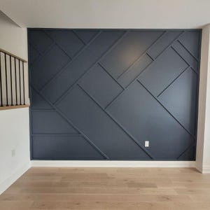 Op maat gemaakte accentmuurlijsten, prachtige muurkit, ontwerp randmuur, installatiekit met plattegronden, voorgesneden muurkit, asymmetrische wandplaten