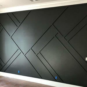Op maat gemaakte accentmuurlijsten, prachtige muurkit, ontwerp randmuur, installatiekit met plattegronden, voorgesneden muurkit, asymmetrische wandplaten