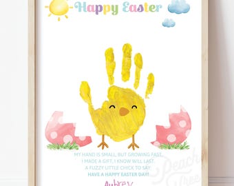 Easter Handprint Craft Printable, Easter Handprint Craft For Toddlers Poem, Printable Easter Handprint Template, Easter DIY Craft