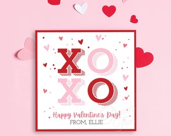 Printable Valentine Tag, Sweet Treat Tag, Valentine's Day Tag, Teacher Gift Tag, Employee Gift, Valentine Treat Tag, Edit with Canva