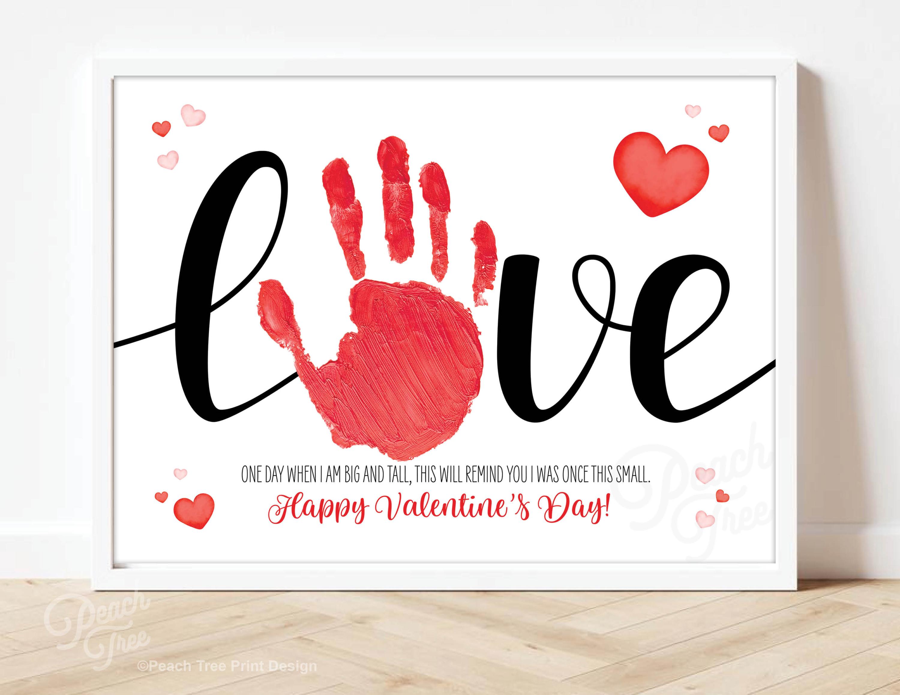 Valentines Day Handprint Craft, Valentines Craft for Kids, Valentine ...
