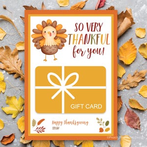 Thanksgiving Gift Card Holder, Thanksgiving Gift Card Holders for Teachers, Thanksgiving Gift Tags Printable, So Very Thankful For You Tag
