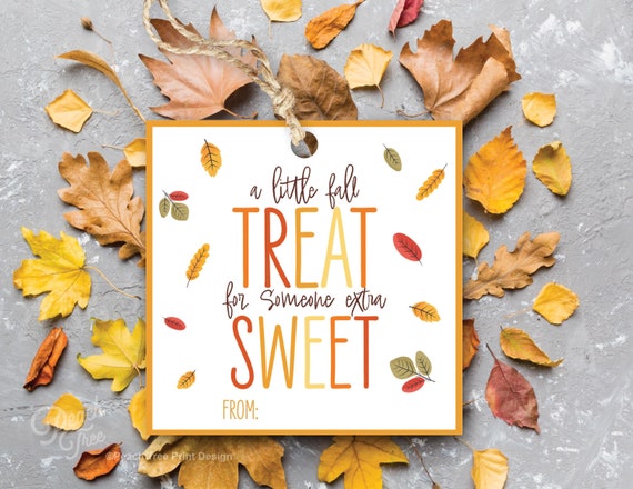 Fall Party Favors, Autumn Gift Tags, Fall Treat Tags, Printable Halloween Tags, Sweet Treat Gift Tags, Fall Treat Bags, Fall Teacher Gift