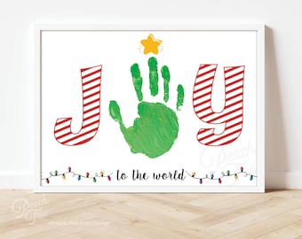 Joy Handprint Craft, Christmas Handprint Craft, Christmas Craft for Kids, Printable Christmas Craft, Christmas Gift, Preschool Craft