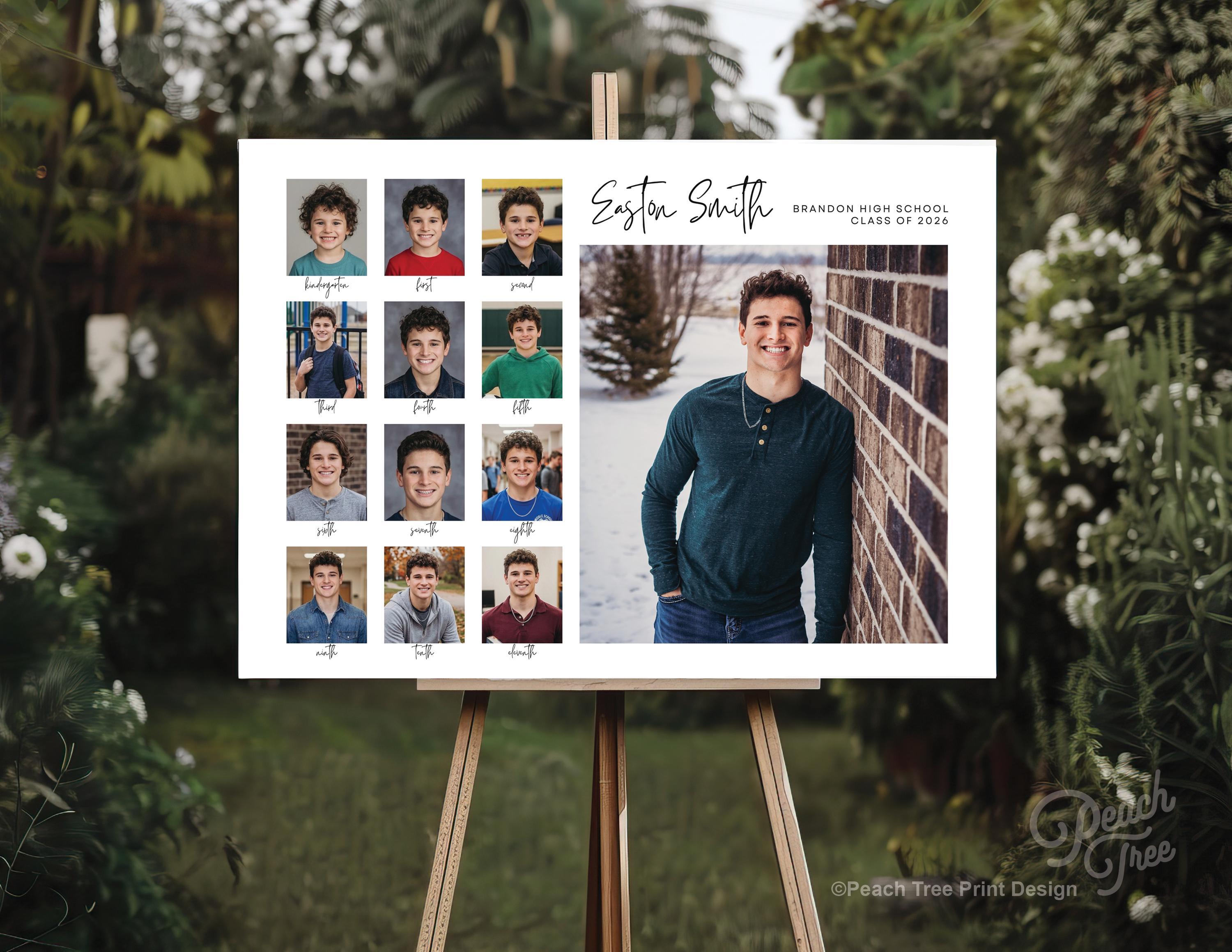 Graduation Party Photo Collage, Graduation Photo Board, K-12 Grade ...