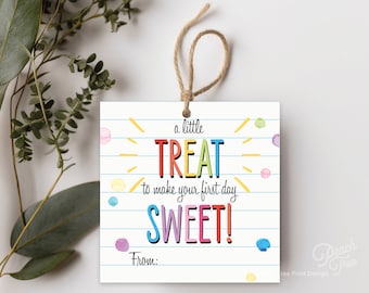 Back to School Gift, Back to School Teacher Tags, Happy First Day of School, Back to School Tag Gift for Students, Teacher Cookie Tag