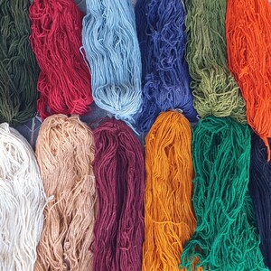 Natural Moroccan Hand Spun Wool Yarn Bundle, Rug Weaving, Tapestry, Textile Art Supplies