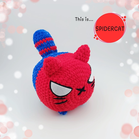 Superhero Spider Cat Crochet Pattern PDF – “Spidey Kitty” • Beginner Amigurumi, Instant Download