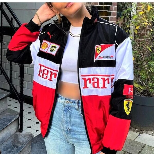 Racing Jacket Vintage Bomber Jacket, F1 Nascar Racing jacket, Y2K Mens & Womans Jacket, Gift for Car Enthusiasts, Unisex Oversize Jacket