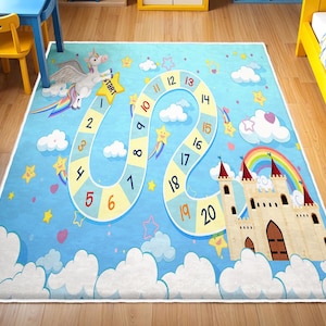 Lernnummer Kindermatte, Hopse-Kinderspielmatte, |Bester lernfähiger Kinderteppich, rechteckige Kinderzimmerteppiche, bunte Aktivitätsteppiche