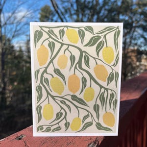 de correspondance au citron | Printemps | Salutation | Merci | Correspondance | Toutes les occasions | Original fait main