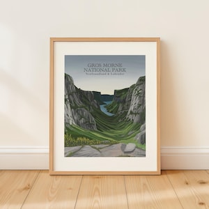 Cartes postales et affiches originales du parc national du Gros-Morne | Traversée longue portée | Étang Western Brook | Terre-Neuve