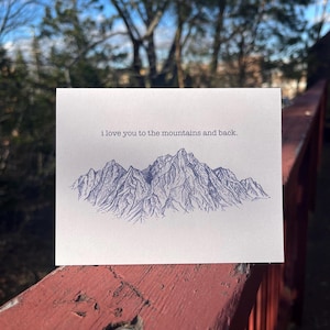 de montagne de Zazzle.be Liste d'envies Vous avez des idées ? Je t'aime à la montagne et vice-versa | Saint-Valentin | Anniversaire | Carte faite main originale