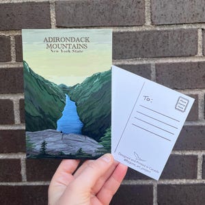 postale originale des montagnes Adirondack | Belvédère d'Indian Head | État de New York