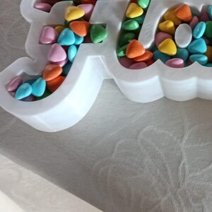 Porte-confettis personnalisable en 3D pour communions, confirmations, baptêmes, mariages, etc.