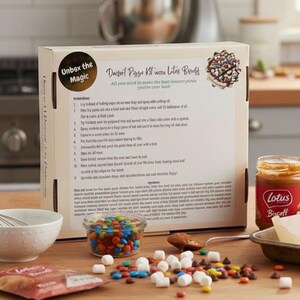 Kit de repostería para niños, kit para crear tu propia pizza de postre, cesta de regalo personalizada para buzón, kit de comida, cesta de regalo infantil, actividad culinaria DIY imagen 6