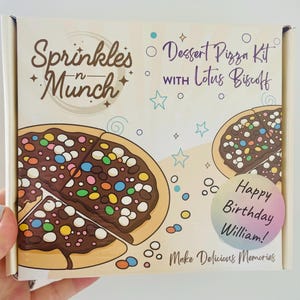 Kit de repostería para niños, kit para crear tu propia pizza de postre, cesta de regalo personalizada para buzón, kit de comida, cesta de regalo infantil, actividad culinaria DIY imagen 4