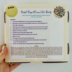 Kit de repostería para niños, kit para crear tu propia pizza de postre, cesta de regalo personalizada para buzón, kit de comida, cesta de regalo infantil, actividad culinaria DIY imagen 7
