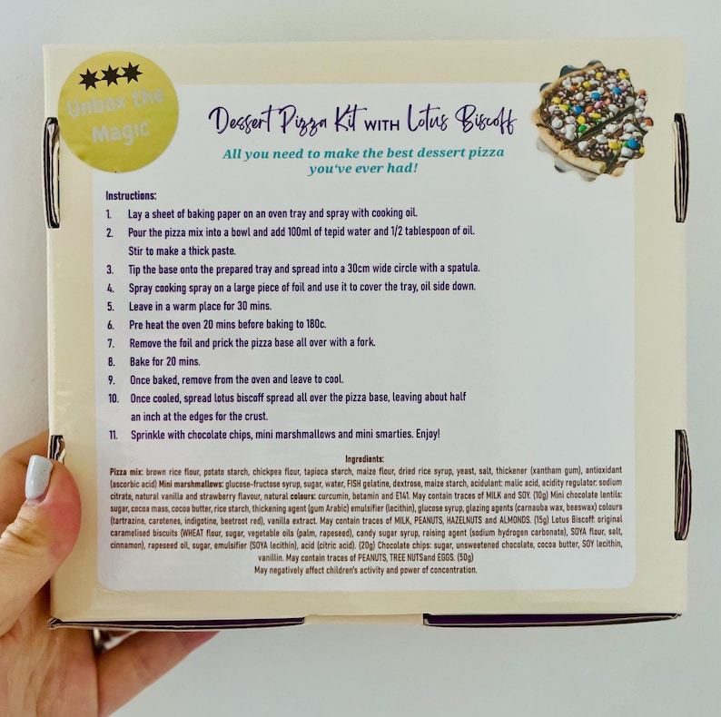 Kit de repostería para niños, kit para crear tu propia pizza de postre, cesta de regalo personalizada para buzón, kit de comida, cesta de regalo infantil, actividad culinaria DIY imagen 7