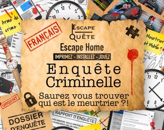 ¡Juego de escape del policía 16+ en francés para imprimir!