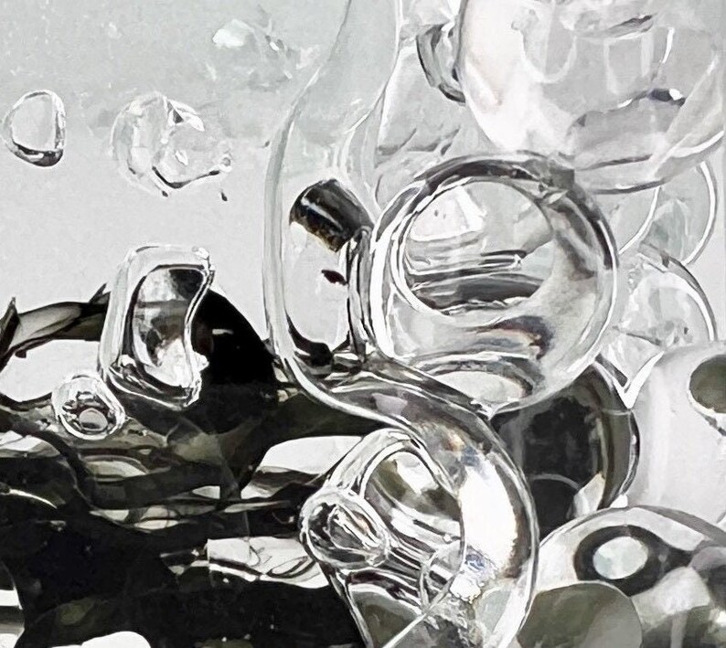 Dramatic Random Images Abstract Art- Black and White
