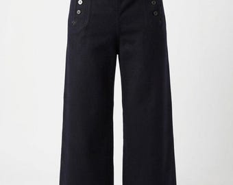 Vintage US NAVY WWII Uniform Wool Pants 13 Button Cracker Jack W 29 L 27