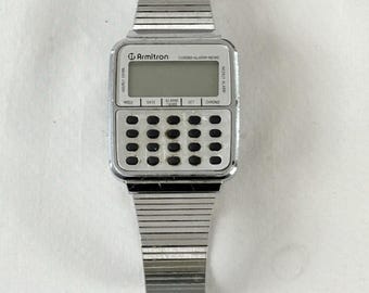 Vintage Armitron 40/6295 Chrono-Alarm-Memo Calculator Watch - 1980's - UNTESTED