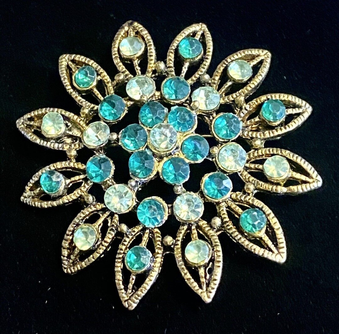 Épingle De Cravate équitation DQ Adornments – Tons Or, Bleu Et Rhinestones