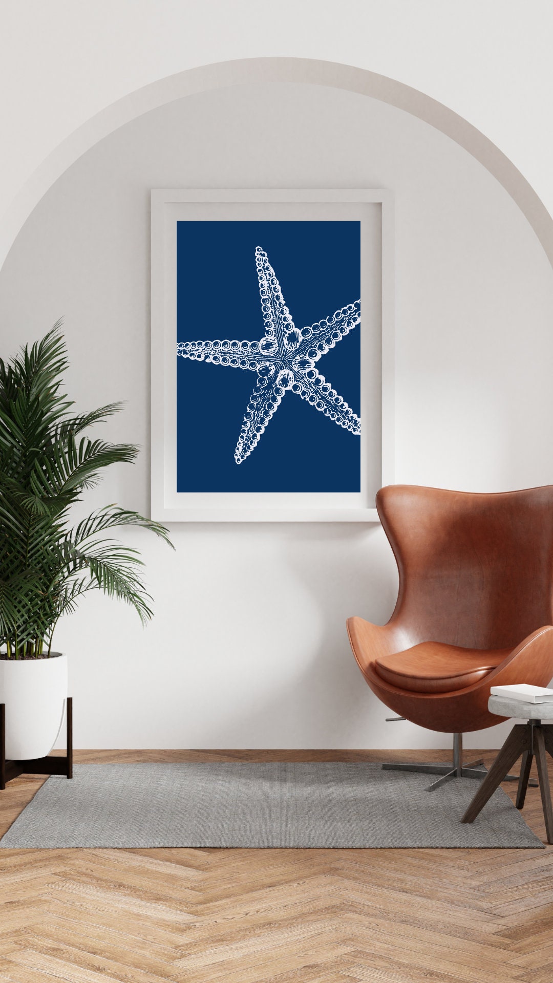 Beach Wall Art, Coastal Art, Navy Blue Prints, Ocean Theme Wall Art ...