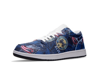 Columbus Blue Jackets low top custom sneaker jordan 1 inspired | NHL | Stanley cup | hockey | ice hockey