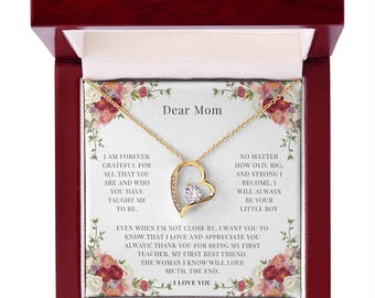 母の日のためのお母さんへのギフト。メッセージカードとギフトボックス