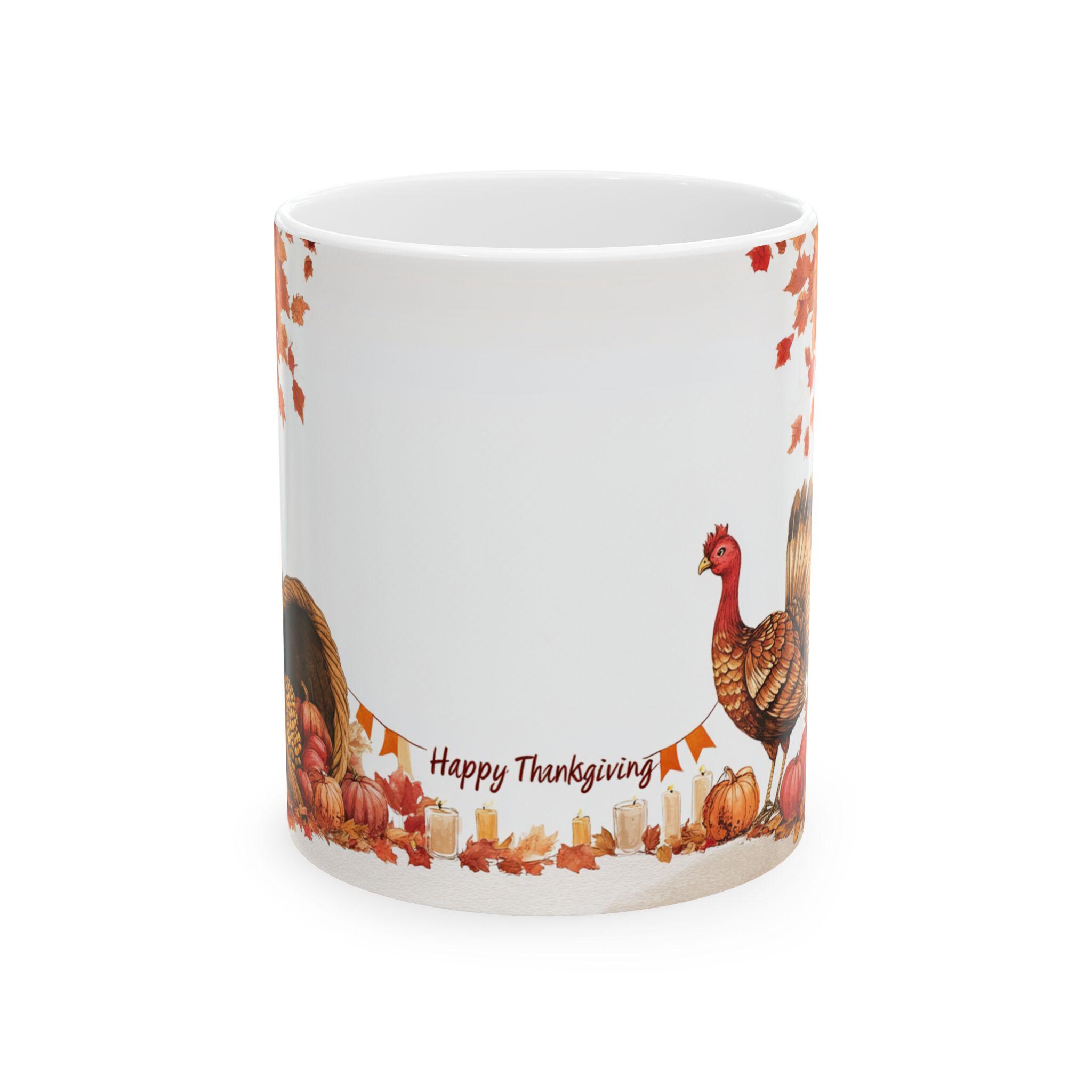 感謝祭の豊穣の角マグカップ 七面鳥の収穫祭デザイン 秋のお祝いギフト - Etsy 日本, image size:2048x2048