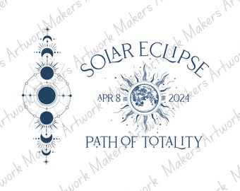 Éclipse solaire 2024, trajectoire de la totalité SVG