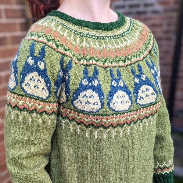 Knitting Pattern: Totoro Studio Ghibli Sweater Pattern