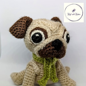 Crochet Pattern: Peg the Pug | Amigurumi Pug Dog Toy