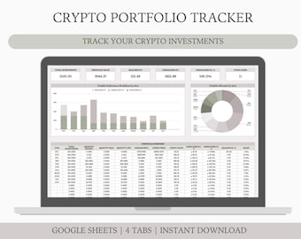 Krypto-Portfolio-Tracker | Anlage Dashboard Google Sheets (Digitaler Download)