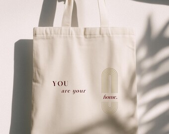 Bolso de estilo de vida / Tú eres tu hogar, bolso de algodón para el día a día