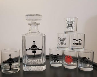 Decanter e bicchiere Anime personalizzati: trasformali in un set!