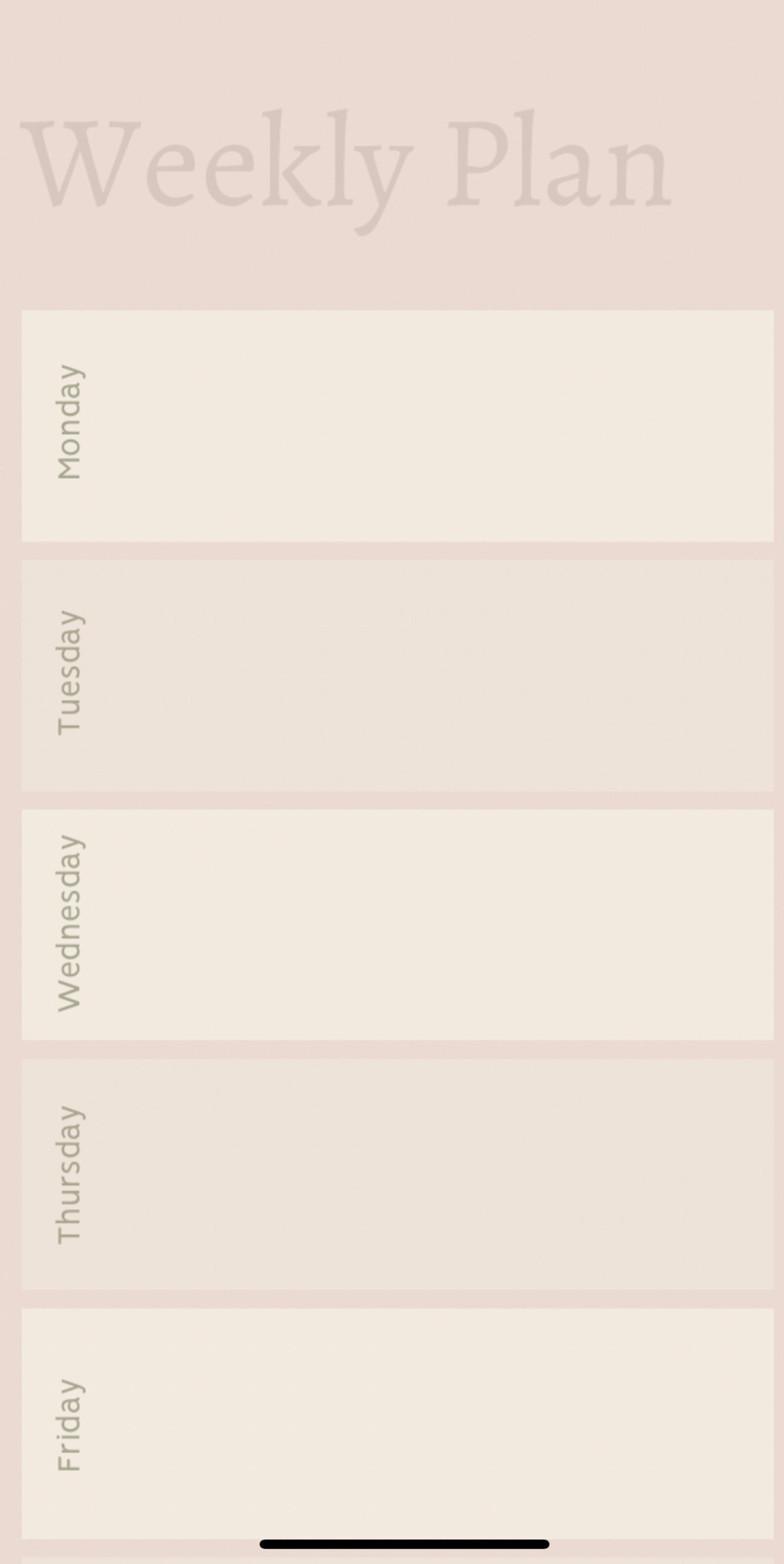 Early Childhood Development Weekly Schedule